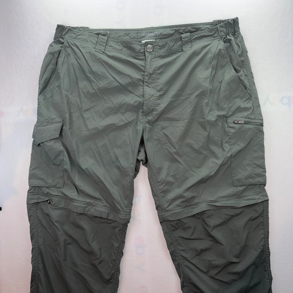 Columbia Omni Shade Convertible Cargo Pants Mens Olive Green Pockets